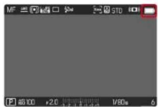 LEICA SL2S - AFFICHAGE DE L'ETAT DE CHARGE SUR L'ECRAN - 2