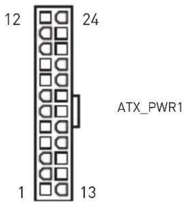 MSI B450M ProM2 Max - ATX\_PWR1, CPU\_PWR1: 电源接口 - 1