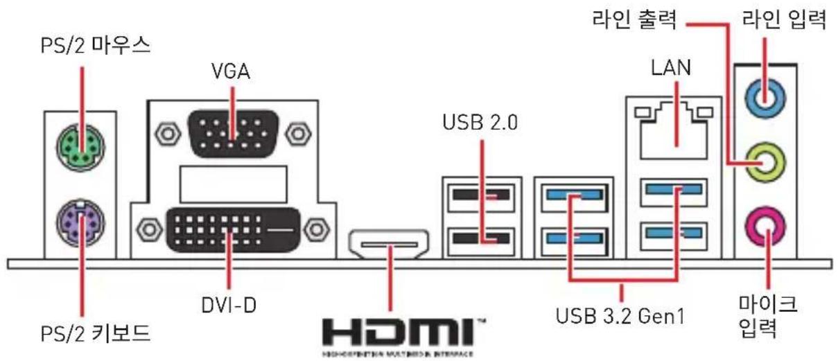 MSI B450M ProM2 Max - 후면 I/O 패널 - 1