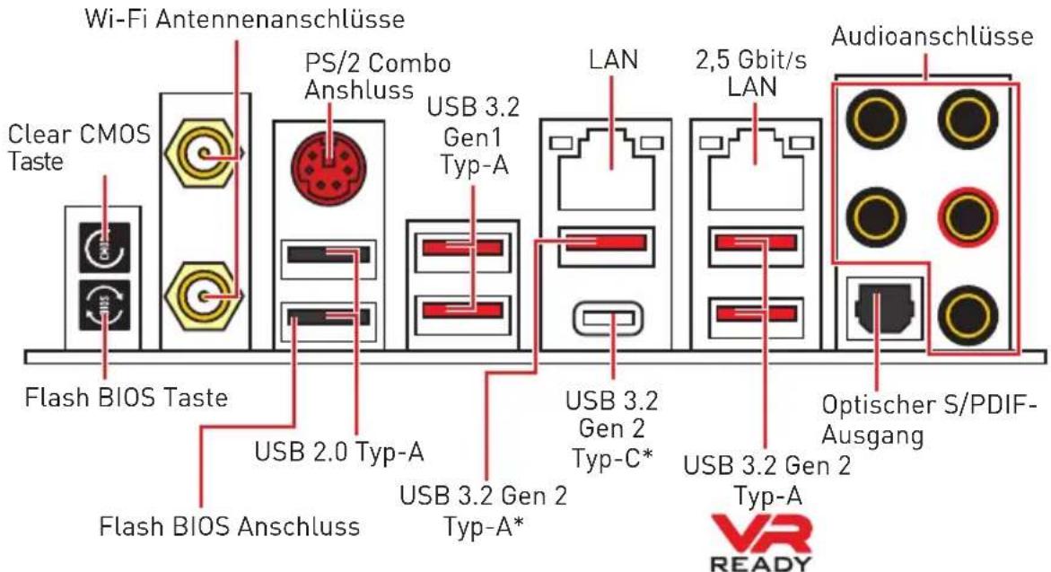 MSI MEG X570 ACE - Rückseite E/A - 1