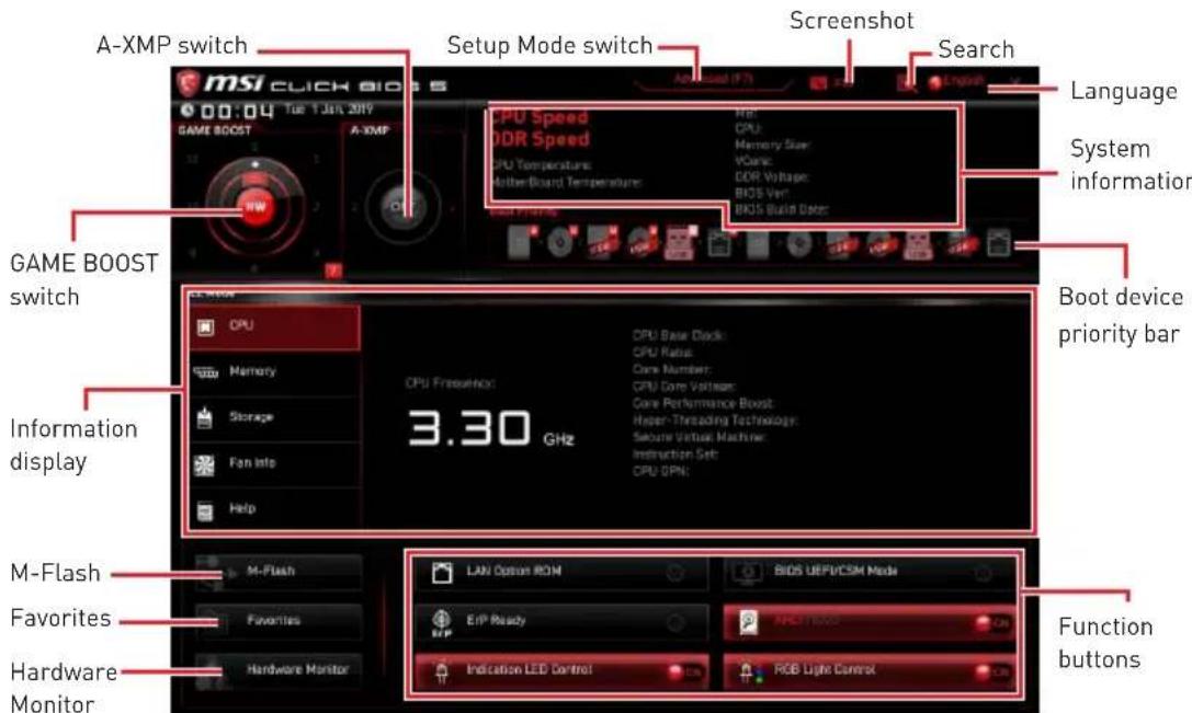 MSI MEG X570 ACE - EZ Mode - 1