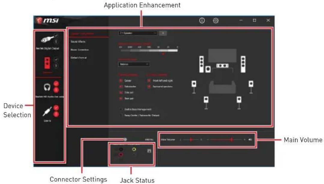 MSI MEG X570 ACE - Realtek Audio Console - 1