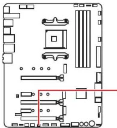 MSI MEG X570 ACE - JPWRLED1 : Indicateur LED de l'entrée d'alimentation - 1