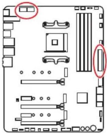 MSI MEG X570 ACE - CPU_PWR1~2,ATX_PWR1:Connecteurs d'alimentation - 1