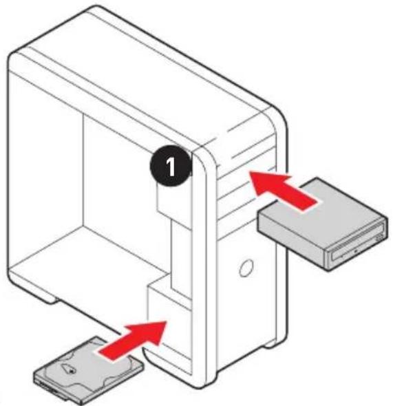 MSI MEG X570 ACE - Installing SATA Drives/ Installation der SATA-Laufwerke/ Installer le disque dur SATA/Установka дись SATA - 3