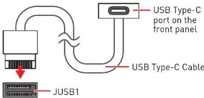 MSI MEG X570 ACE - JUSB1: USB 3.2 Gen 2 Type-C Connector - 2