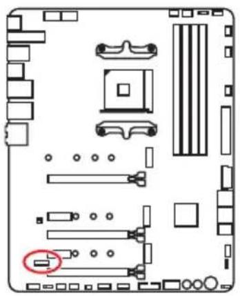 MSI MEG X570 ACE - JTPM1: Connecteur de module TPM - 1