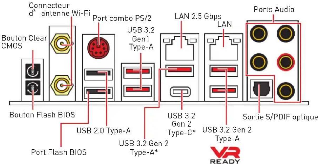 MSI MEG X570 ACE - Panneau arrêté Entrée/ Sortie - 1