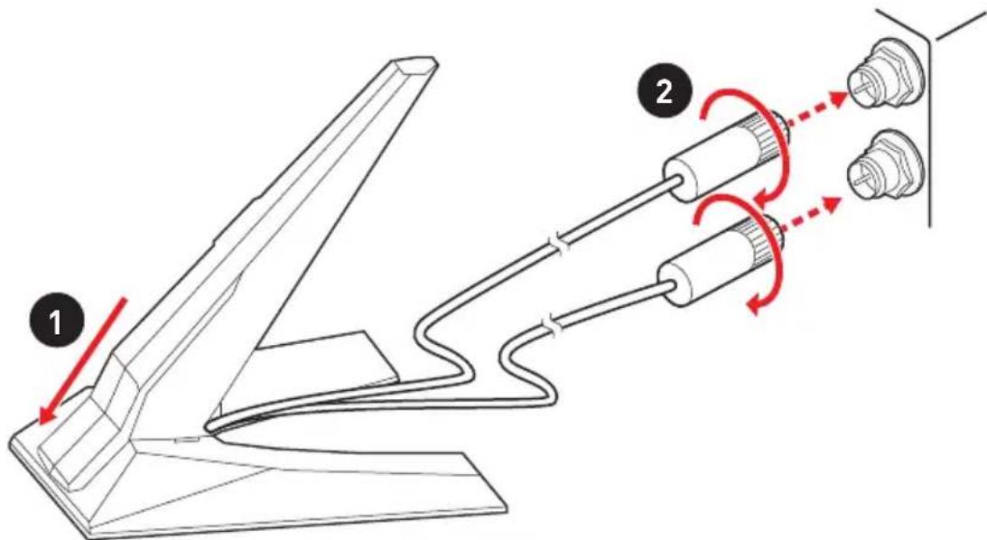 MSI MEG X570 ACE - Installation des antennes - 1