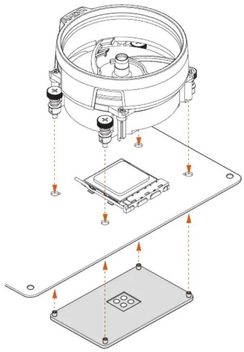 ASROCK B550M Steel Legend - Installing the CPU Box Cooler SR1 - 3