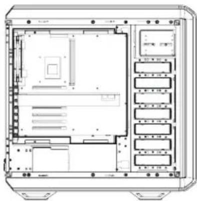 Be Quiet! Dark Base 900 - Layout A / Configuration A / Uklad A / Distribución A / Cxema A - 4