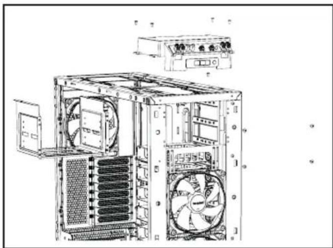 Be Quiet! Dark Base 900 - ODD CAGE REMOVAL / ENTFERNEN EINES ODD-KÄFIGS / DEMONTAGE CAGE LECTEUR OPTIQUE / DEMONTAZ KOSZYKA ODD / DESMONTE DE LA CAJA DE DISPOSITIVOS ODD / CHRITNE KOP3INHBI ODD - 1