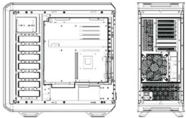 Be Quiet! Dark Base 900 - Layout A / Configuration A / Uklad A / Distribución A / Cxema A - 14
