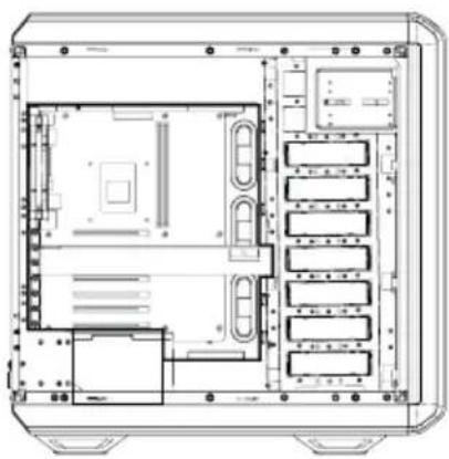 Be Quiet! Dark Base 900 - Layout A / Configuration A / Uklad A / Distribución A / Cxema A - 10