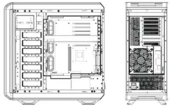 Be Quiet! Dark Base 900 - Layout A / Configuration A / Uklad A / Distribución A / Cxema A - 13
