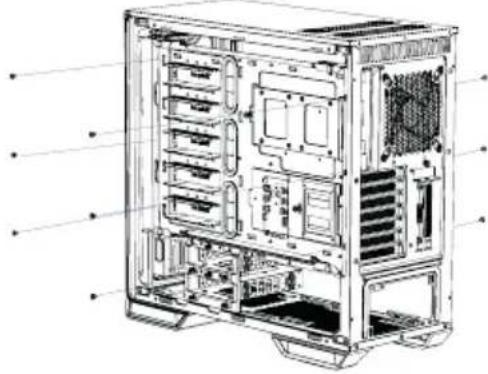 Be Quiet! Dark Base 700 - EN FAN COMPATIBILITY | DE LÜFTERKOMPATIBILITÄT | FR COMPATIBILITÉ VENTILATEURS | PL KOMPATYBILNOŚĆ Z WENTYLATORAMI | ES COMPATIBILIDAD CON VENTILADORES | RU COBMECTIMBIE BENTIЛЯТОРЫ - 3