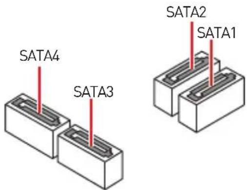 MSI H310M Pro - SATA1~4: SATA 6Gb/s 插孔 - 1
