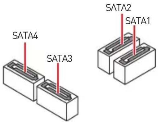 MSI H310M Pro - SATA1~4: SATA 6Gb/s 接口 - 1