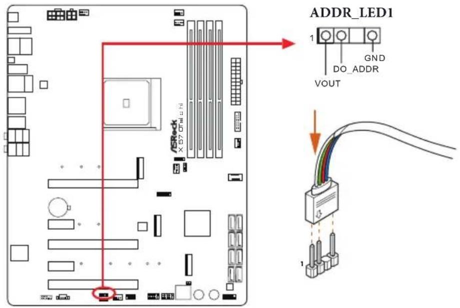 ASROCK X570 Taichi - Connecting the Addressable RGB LED Strip - 1