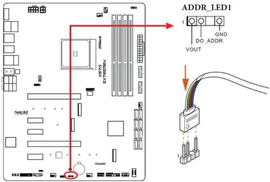 ASROCK X570 Steel Legend - Connecting the Addressable RGB LED Strip - 1