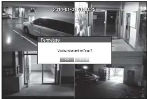 Hanwha SRD476D - Arrêt du système - 2