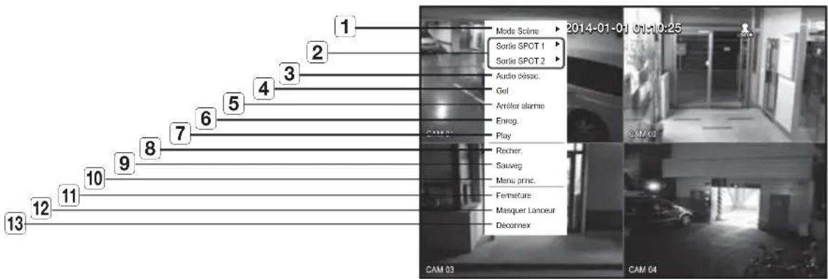 Hanwha SRD476D - Menu mode partagé - 1