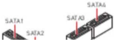 MSI A520MA Pro - SATA1-4: Connecteurs SATA 6Gb/s - 1