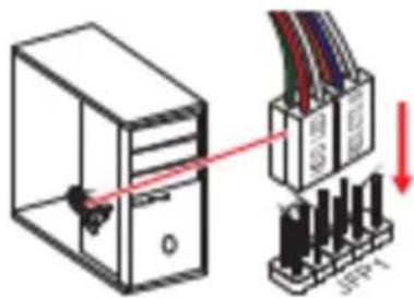 MSI A520MA Pro - JFP1, JFP2: Connecteurs de panneau avant - 1