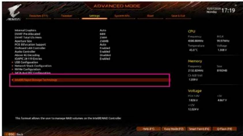 GIGABYTE Z590 Aorus Master - C.UEFI RAIDの設定 - 1
