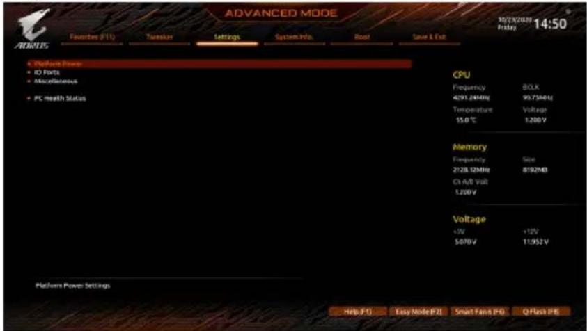 GIGABYTE Z590 Aorus Elite AX - 2-6 Settings - 1