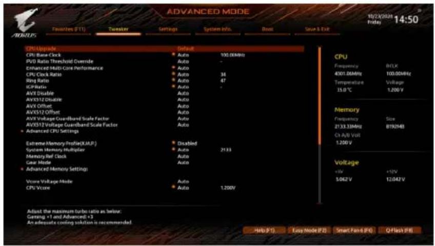 GIGABYTE Z590 Aorus Elite AX - 2-5 Tweaker - 1