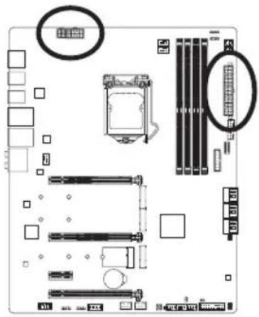 GIGABYTE Z590 Vision D - 1/2)ATX_12V_2X2/ATX_12V_2X4/ATX(2x2、2x4 12V電源コネケロー2x12メイン電源コネケー) - 2