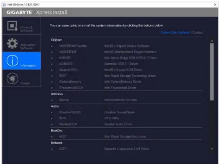 GIGABYTE Z590 Vision D - 4-3 Information (情報) - 1