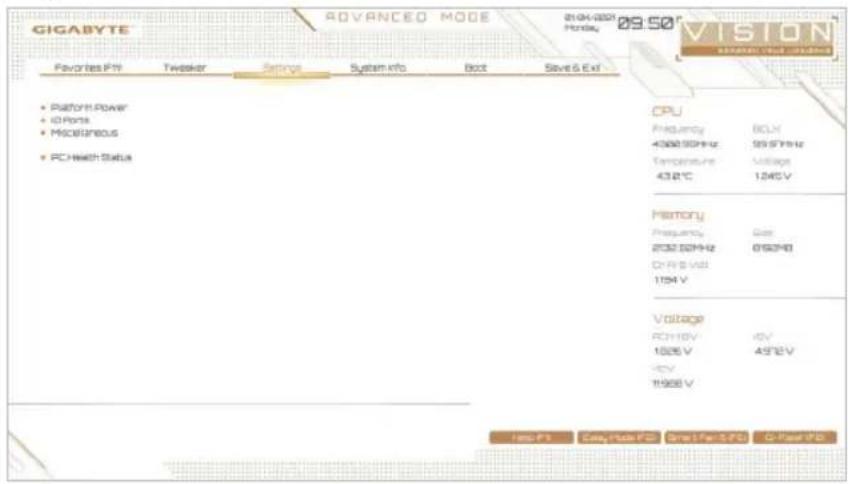 GIGABYTE Z590 Vision D - 2-6 Settings - 1
