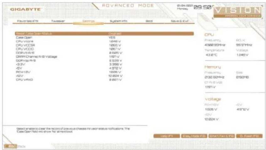 GIGABYTE Z590 Vision D - PC Health Status - 1