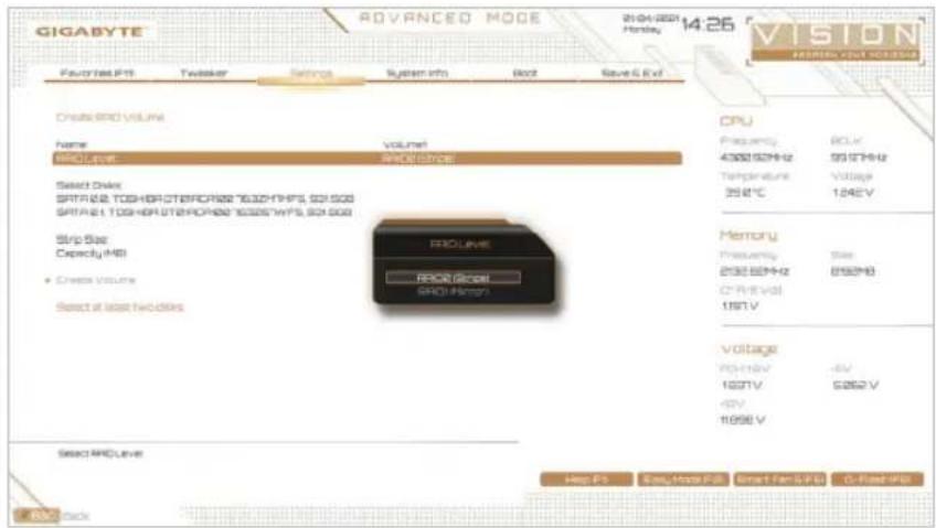 GIGABYTE Z590 Vision D - C.UEFI RAIDの設定 - 2