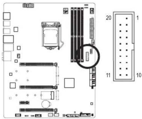 GIGABYTE Z590 Vision D - 16) F_U32 (USB 3.2 Gen 1 ネダ) - 1