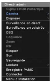 Hanwha SRM872 - Menu de contexte en direct - 3