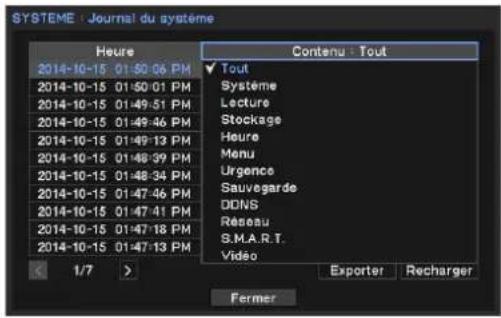 Hanwha SRM872 - Journaux de système - 1
