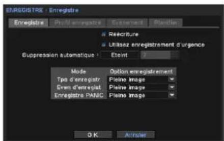 Hanwha SRM872 - Paramétrage d'enregistrement - 1