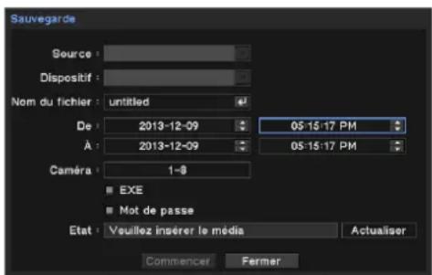 Hanwha SRM872 - Sauvegarder les données enregistrées - 1
