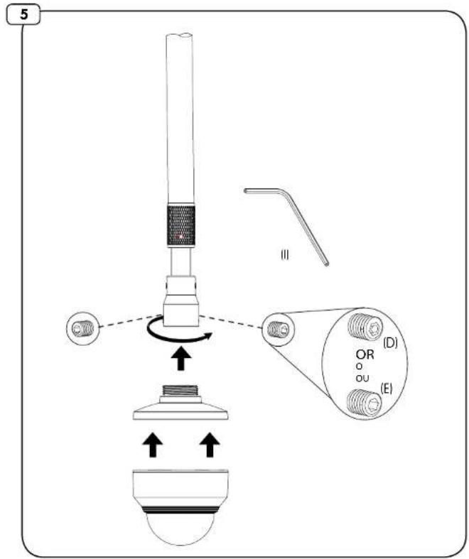 Hanwha SBP302CMAS - SECURE TO CEILING ADAPTER - 5