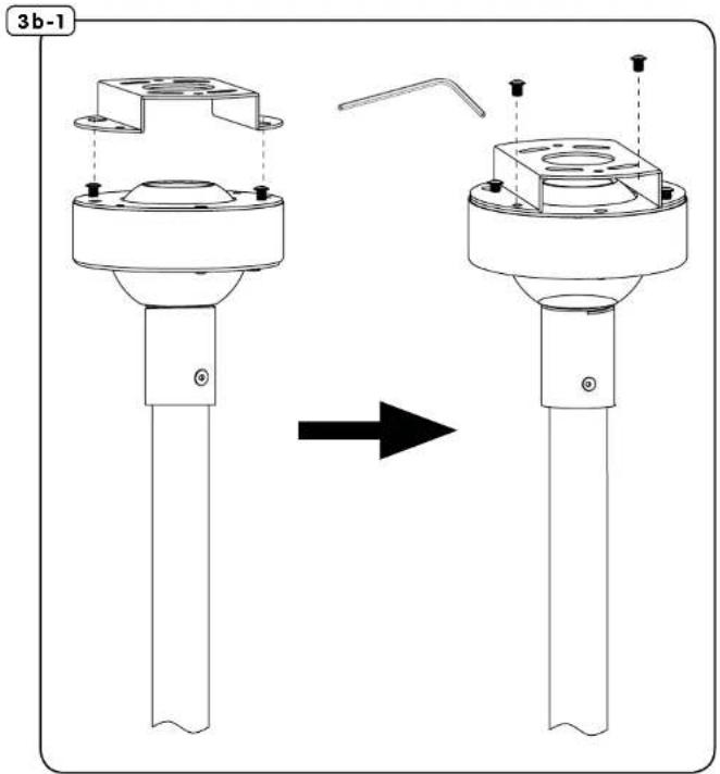 Hanwha SBP302CMAS - SECURE TO CEILING ADAPTER - 2