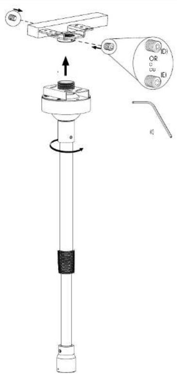 Hanwha SBP302CMAS - SECURE TO CEILING ADAPTER - 1