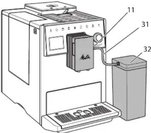 MELITTA CI Touch F630101 - Подключение емкости для молока - 1