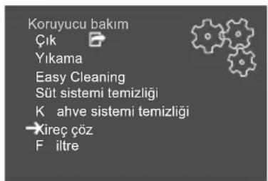 Koruyucu bakım Çık Yıkama Easy Cleaning Süt sistemi temizliği K ahve sistemi temizliği Xireç çöz F iltre