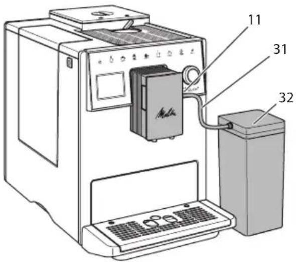 MELITTA CI Touch F630101 - Conectar el depósito de leche - 1
