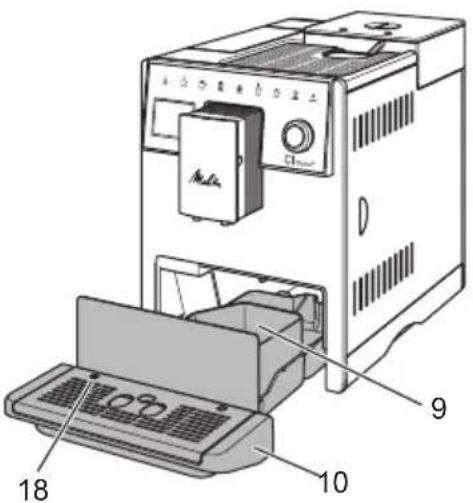 MELITTA CI Touch F630101 - 清空接水盘和咖啡粉盛接盒 - 1