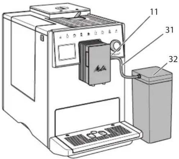 MELITTA CI Touch F630101 - Podłączenie pojemnika na mleko - 1