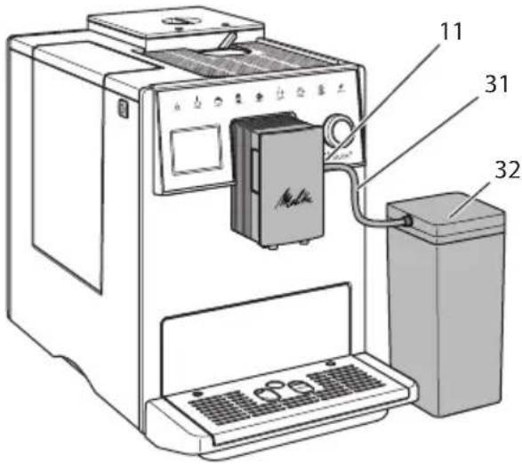 MELITTA CI Touch F630101 - Raccordement du réservoir à lait - 1